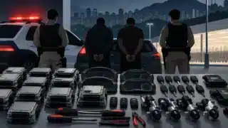 Ilustração editorial sobre Duas pessoas são presas com peças automotivas no bairro Sion, em BH.